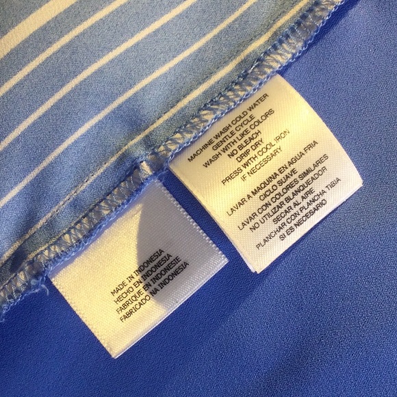 Used Jones NY Striped Blue/White Tank Top, 14 - Picture 6 of 8